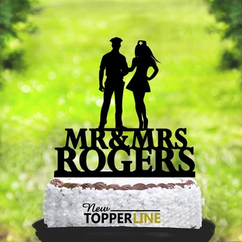 

Personalized name Wedding Cake Topper,Policeman and Nurse Wedding Cake Topper,Unique topper,Mr and Mrs Wedding Decor Supplies
