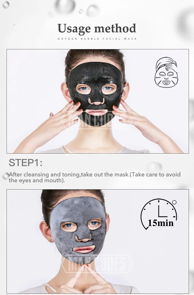 10 шт./лот маска для лица из газированной пузырчатой глины, восстанавливающий питание крем для лица, увлажняющий уход за кожей, отбеливающие маски для лица