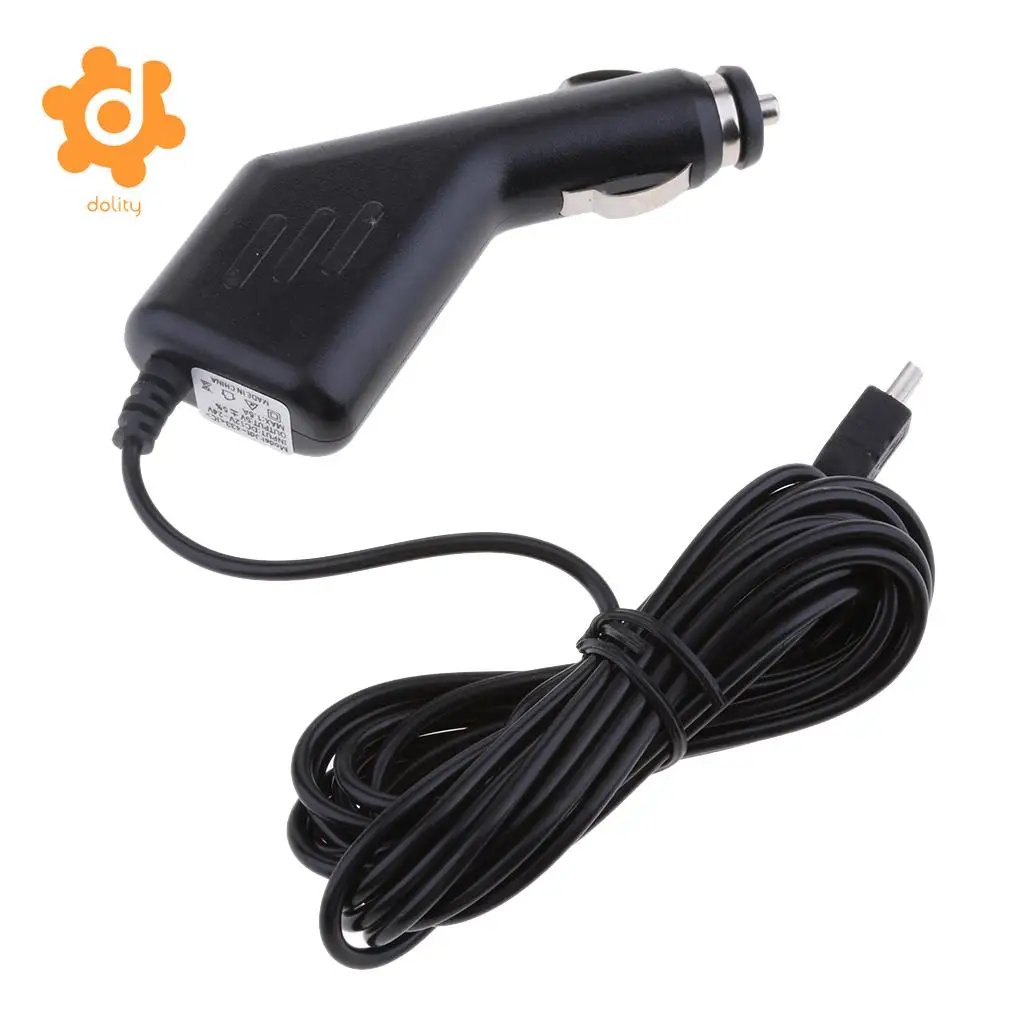 dolity USB Car Charger 5V 1.5A Cable 12-24V Mini USB GPS DVR Charging Car Van Truck