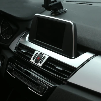 

Chrome Car Styling Navigation Frame Decorative Cover Trim For BMW 2 Series F45 218i Interior Console Decor Sticker