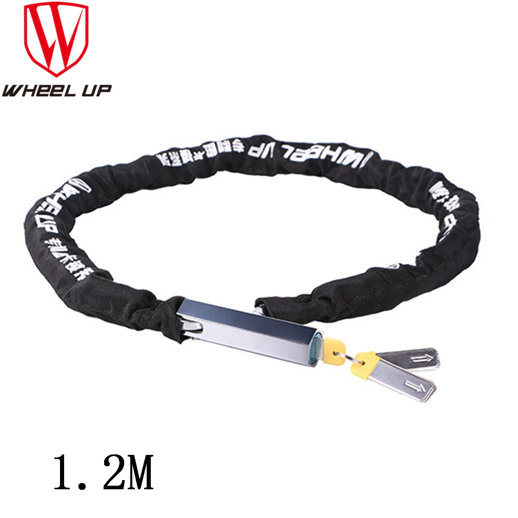 

0.8M/1.0M/1.2M Chain Lock Anti-Theft Magnetic Card Lock Chain Bicycle Lock Anti-hydraulic MTB Road Bike Motorcycle Lock 3 Keys
