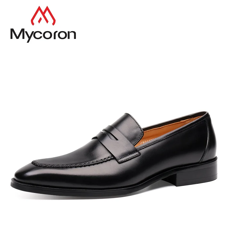 

MYCORON 2019 Autumn Men Casual Business Boots Men Pointed Leather Luxury Fashion Dress Shoes Trend Shoes Zapatos De Hombre