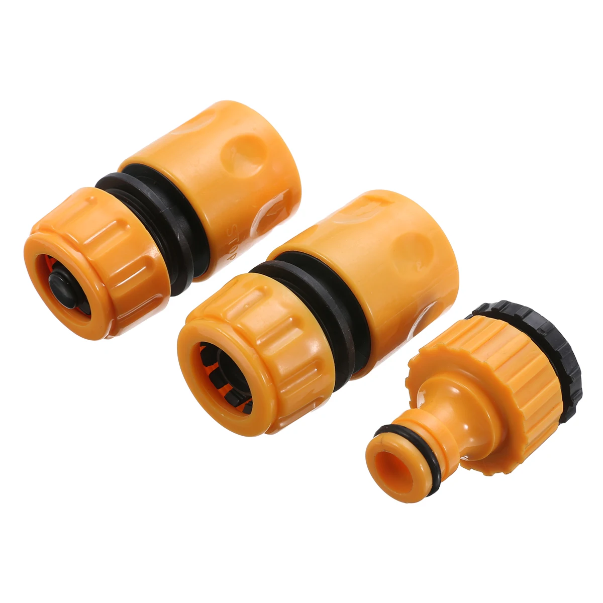 3pcs Quick Tap Water Connector Adapter Fast Coupling Adaptor Drip Tape 3/4"and 1/2" Barbed Irrigation Hose Connector Garden Tool