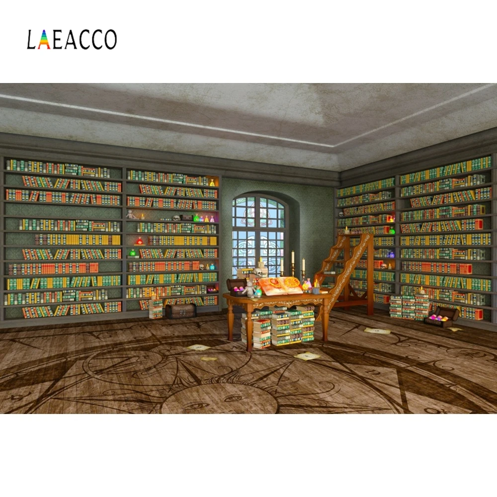 Laeacco фоны для фотосъемки в старинном стиле с изображением библиотеки книг