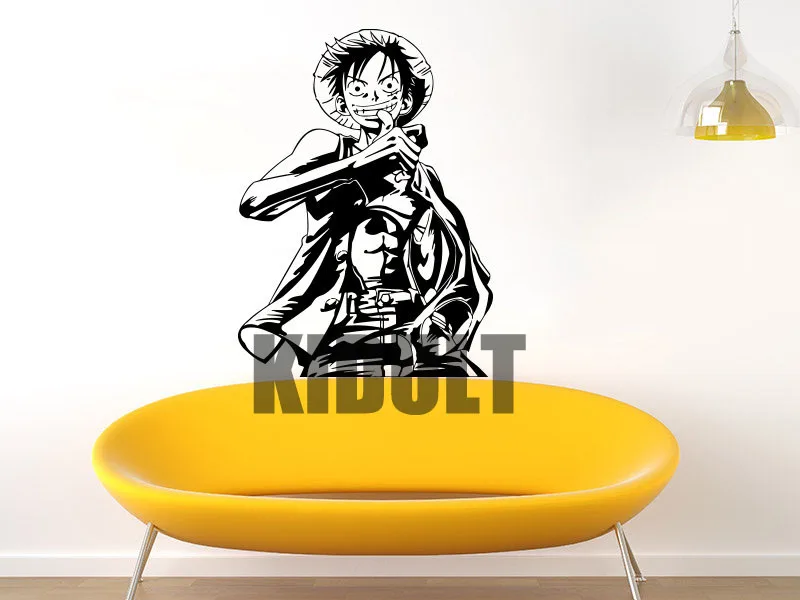 Luffy One Piece Anime Character Wall Stickers Decals Vinyl Children's