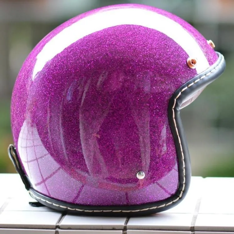 New motorcycle helmet gold sparkles 
