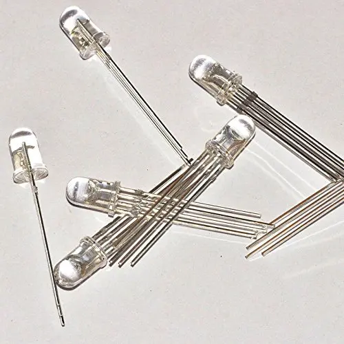 

1000pcs/lot transparent fullcolor LED 5mm rgb diodes 4 pin common anode RGB three-color controllable legs bright