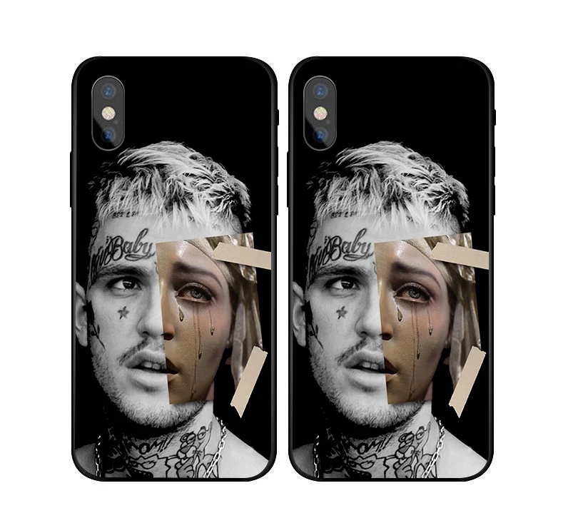 

Lil Peep phone phone Case For iphone X 7 8 XS XR XSMAX Black silicone case For Samsung s7 s8 s9 plus Case Cover