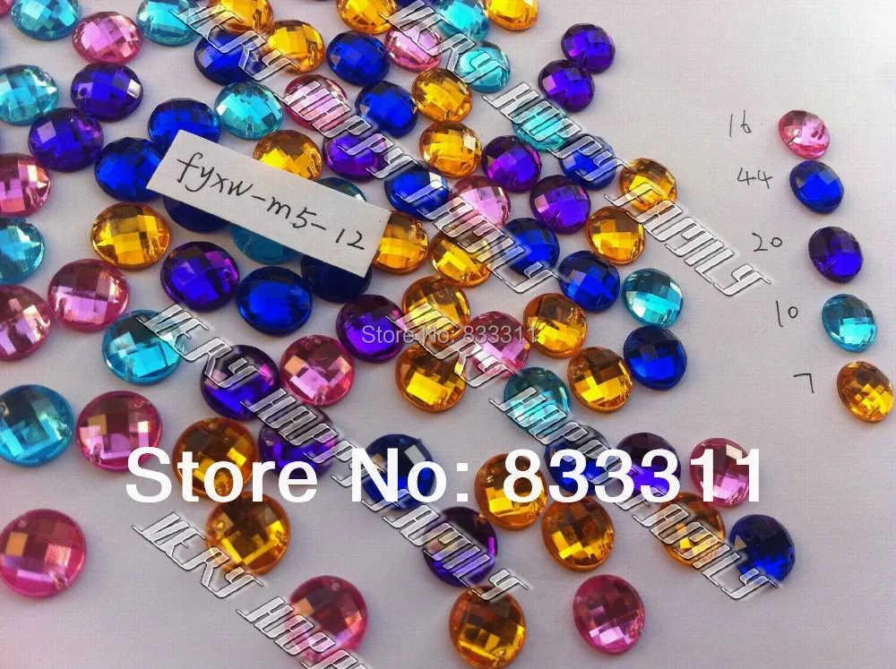 100+Pc LOT Sew-ons Acrylic Mix Shape,Color/& Size Foil Back RHINESTONES US SELLER