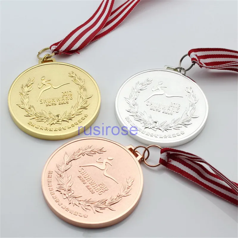

Personalized gold medal custom,custom silver metal medal,copper medals,Custom thickened three-color metal medal
