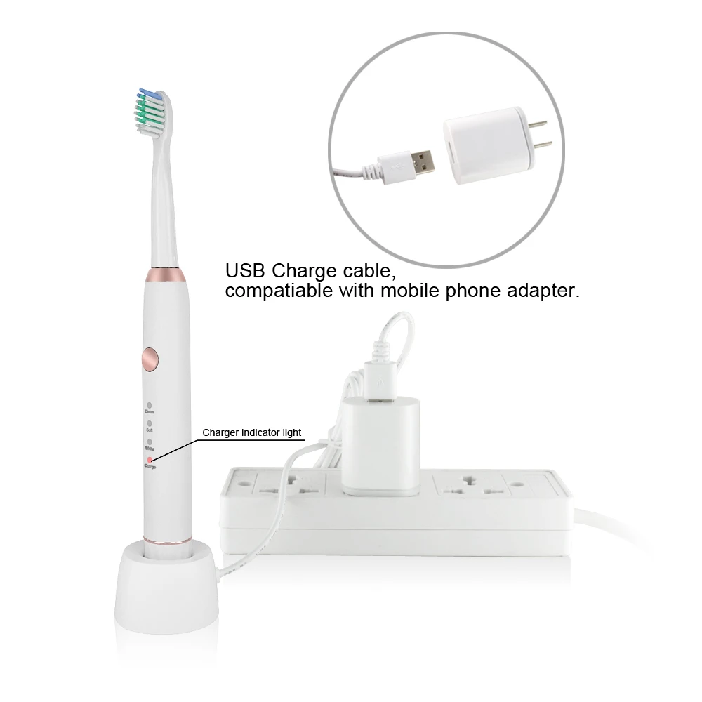 Sarmocare M100 Electric Ultrasonic Toothbrush sonic toothbrushes IPX7 Waterproof replacement battery tooth brush teeth brushes Sarmocare M100 Electric Ultrasonic Toothbrush sonic toothbrushes IPX7 Waterproof replacement battery tooth brush teeth brushes