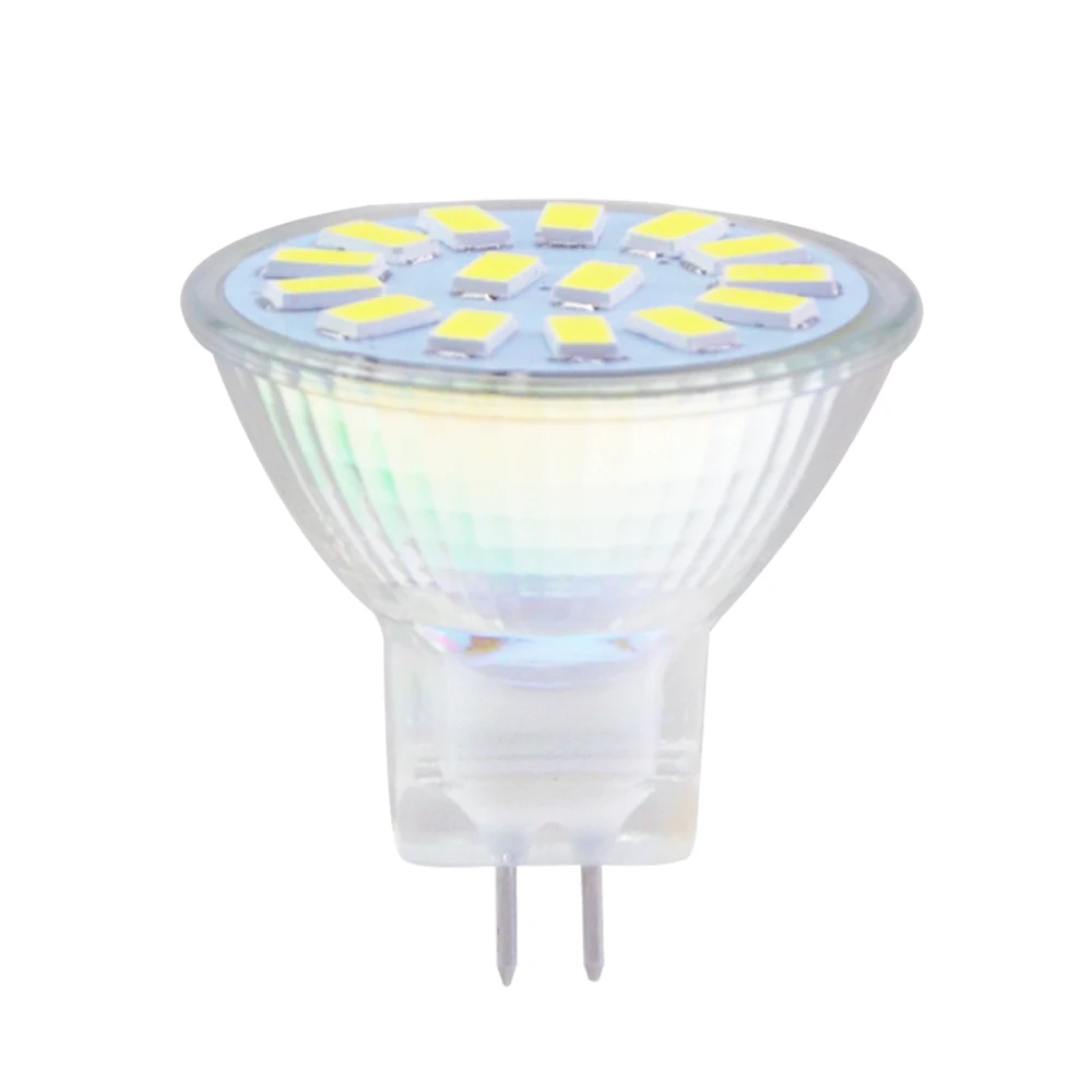 6 шт./лот MR11 5730SMD 15led 5 Вт Точечный светильник, лампочка GU4 AC/DC 12 V-24 v Стекло тела Led Lampada для домашнего украшения