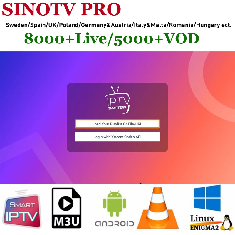 4K HD Швеция IPTV испанский Европа SINOTV PRO 8000+ live/5000+ VOD польский Италия Мальта Норвегия Израиль Швейцария скандинавский IPTV