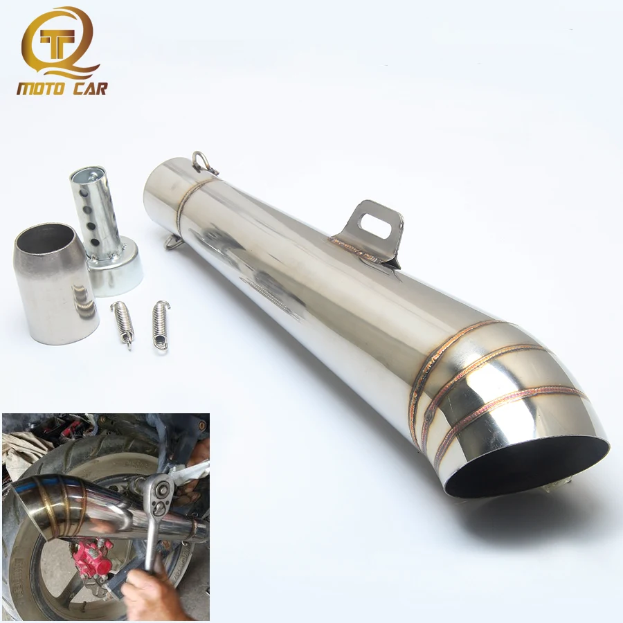 Escape Moto Gp Exhaust Muffler 48MM Pipe Universal Exhaust Motorcycle For Kawasaki Z900 Honda