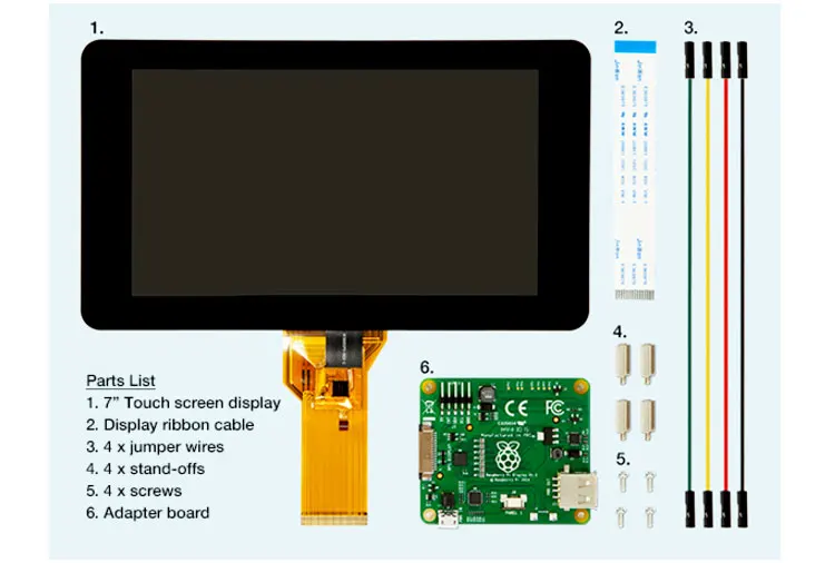 В наличии официальный ЖК-экран 7 дюймов емкостный сенсорный дисплей модуль для Raspberry Pi 3 B + Raspberry Pi сенсорный экран