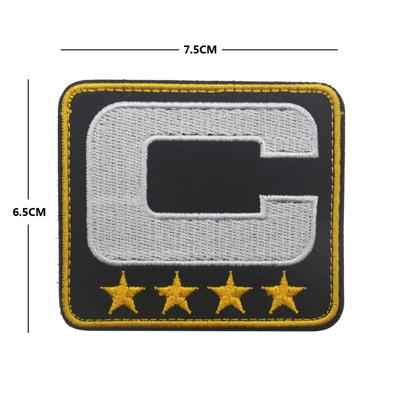 

Black Captain C Patch 4 Gold Stars PATCH BADGE Jersey Football Baseball Soccer Hockey PATCH for Jersey for Jacket Backpack Vest