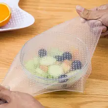 4 шт. многофункциональная пищевая пленка для сохранения свежести кухонные инструменты многоразовая силиконовая пищевая пленка s Вакуумная крышка стрейч CF-21