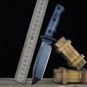 

Very sharp High-end Brush Finish DC53 Blade Fixed Tactical Knife,Three Edge Survival Knives Fixed Blade