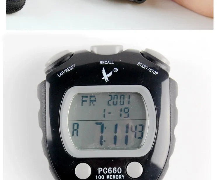 100 память электронный секундомер часы хронограф цифровой Спорт Профессиональный секундомер тренажерный зал интервал рефери оборудование