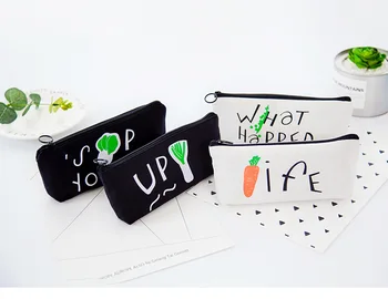 

Creative Vegetables pencil bag pencil case Stationery Storage Organizer Bag for kids office school supplies Escolar Papelaria