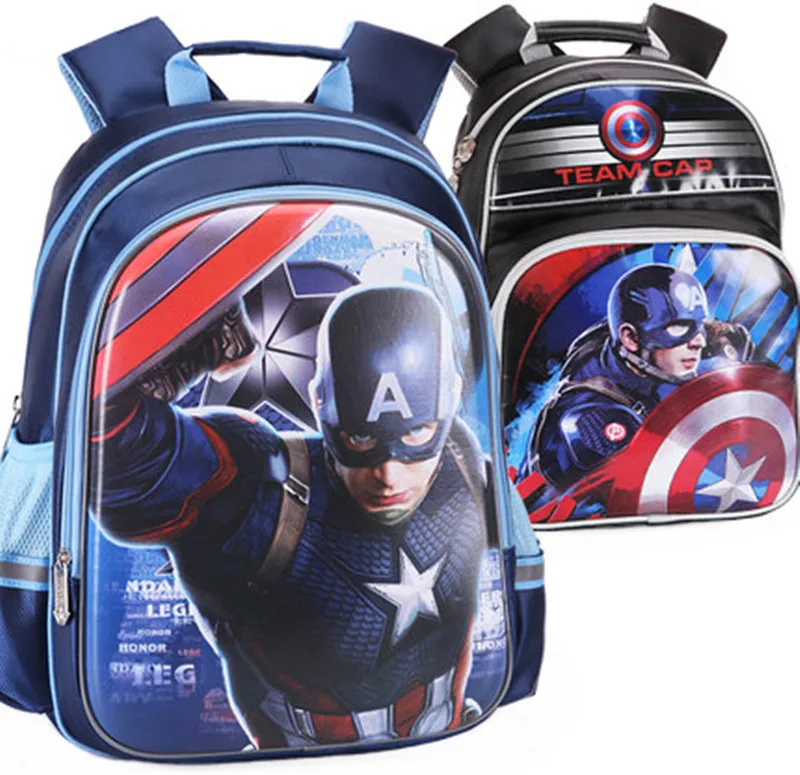 Avengers Captain America Backpack Children School Bags Kids Schoolbag