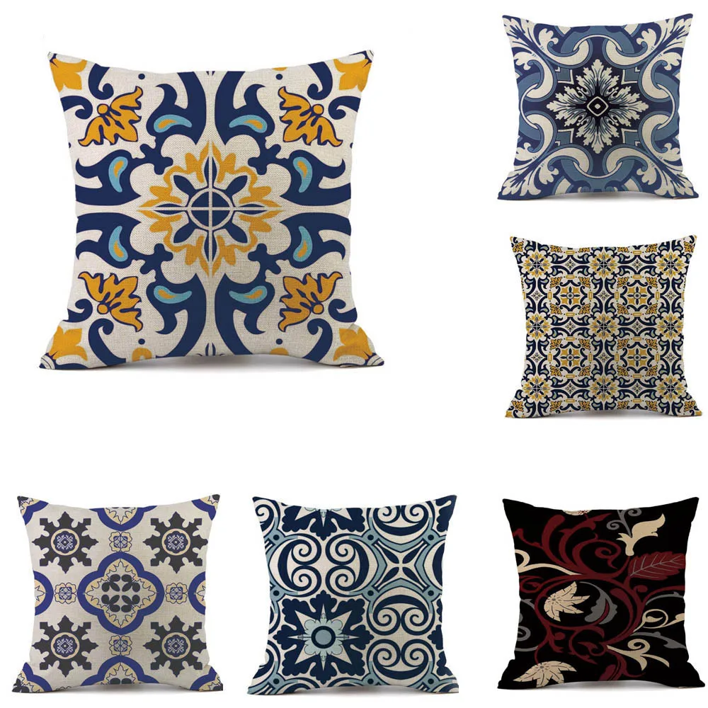

Geometric Patterns Throw Pillow Case Top Quality Decorative Pillows Cover For Sofa Seat Cushion Cover 45x45cm Home Decor