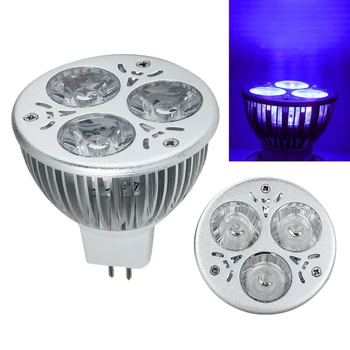 安い ハイパワー紫外線ランプ 3 ワット 85-265 V/12 V E27/GU10/MR16 UV 紫外線 LED ランプ電球紫色の光低熱 1 ワット Led 電球チューブ