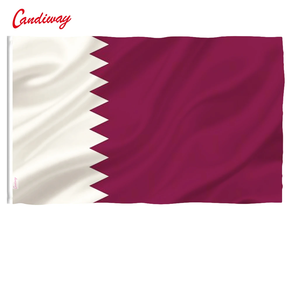 QATAR Международная страна полиэстер флаг 3X5 футов Doha Офис/активность/парад/Фестиваль/украшение дома NN085