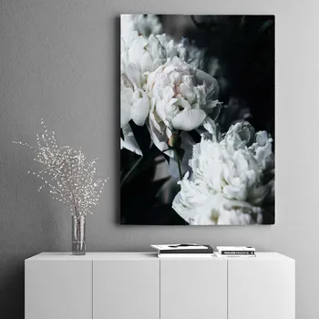 

Fashion Flower Poster Black And White Peony Canvas Painting Nordic Posters And Prints Modern Wall Art Picture For Living Room