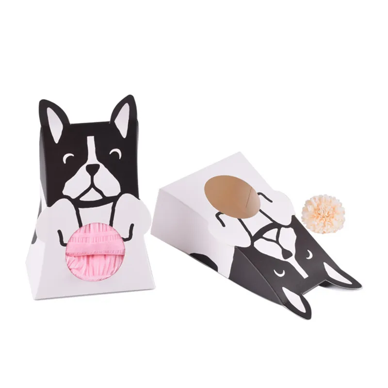 

Baby Shower Gift Box 5Pcs Cartoon Dog Cat Bear Rabbit Card Candy Packaging Transparent Plastic Birthday Wedding Party Decor,Q