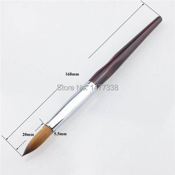 

Factory Direct,Size 08,Three Angle Wooden Handle,100% Kolinsky Acrylic Nail Brush,Free Shipping