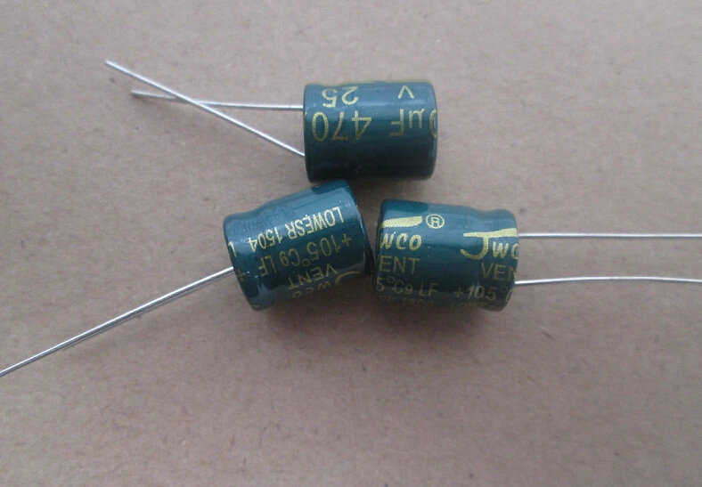 

LOW ESR JWCO 25v 470uf Aluminum Electrolytic Capacitor 10*13mm