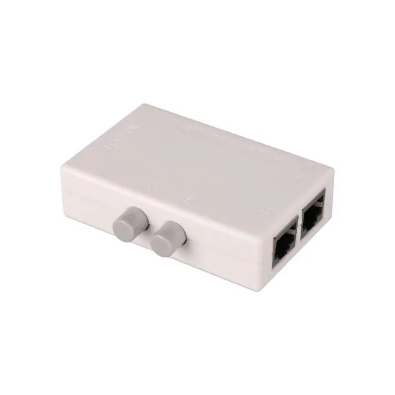 

EDAL Mini 2 Port RJ45 RJ-45 Network Switch Ethernet Network Box Switcher Dual 2 Way Port Manual Sharing Switch Adapter HUB