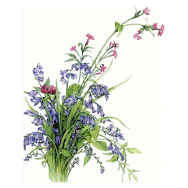 Набор для рисования по номерам на холсте цветы сирени|painting picture|oil paintingflower oil painting |