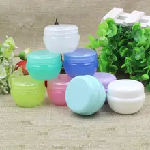 5 г 5 мл Пластик крем банку, Marshroom в форме Пластик банку, белый Цвет зеленый цвет розового и фиолетового цветов и голубой цвет Jar 100 шт./лот