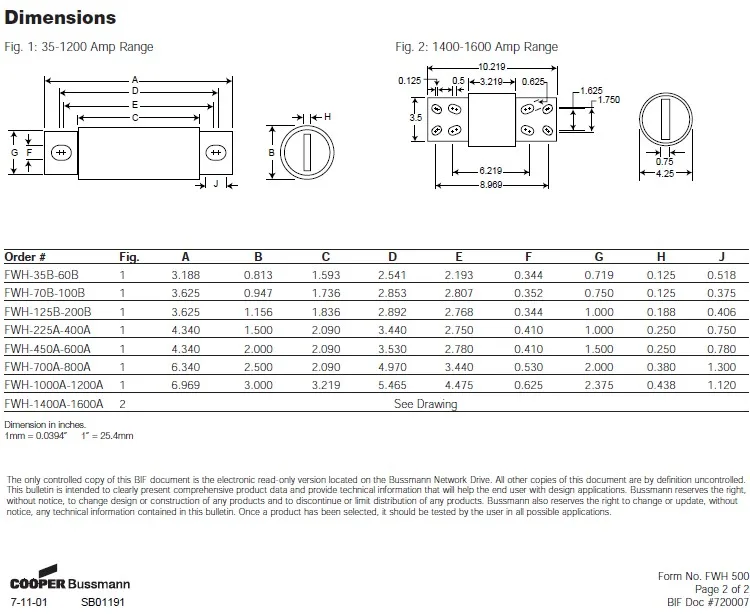 И FWH-150A предохранитель 150A 500VAC/DC