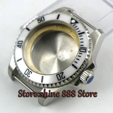 43 мм сапфировое стекло керамическая белая рамка Корпус часов Калибр eta 2824 2836 механизм