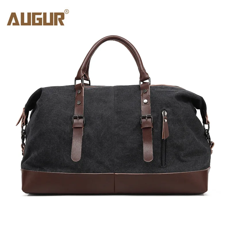 

YISHEN Unisex Canvas Large Capacity Men Women Travel Bag Casual Solid Male Shoulder Crossbody Bags Handbags Travel Totes AG2012#