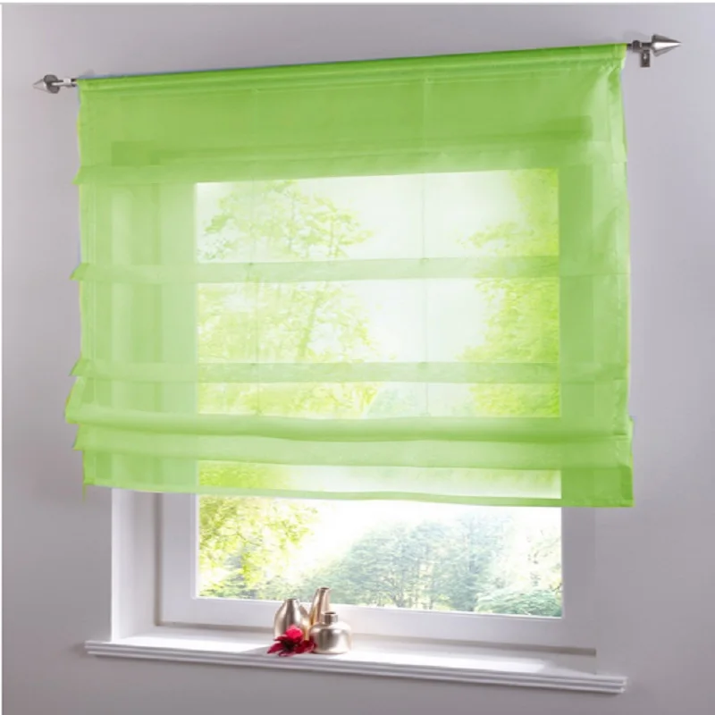 Cortinas de cocina de gasa corta sólido transparente Cortina persianas de tul Panel de criba para habitaciones tratamiento de ventanas Cortina Romana Cortinas de cocina de gasa corta sólido transparente Cortina persianas de tul Panel de criba para habitaciones tratamiento de ventanas Cortina Romana