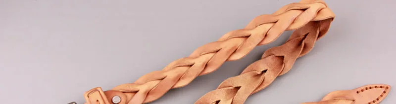 FAJARINA Ladies Fashion Design Pure Cow Skin Leather Belt Retro Styles Weave All-match Manual Cowhide Belts for Women N17FJ225 ladies belt