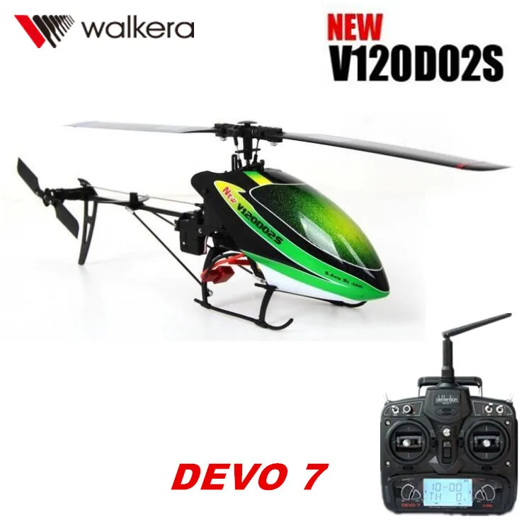 Original Walkera New V120D02S with DEVO 7 Remote Controller Transmitter  MINI 3D 6CH 6-Axis gyro RC helicopter RTF 