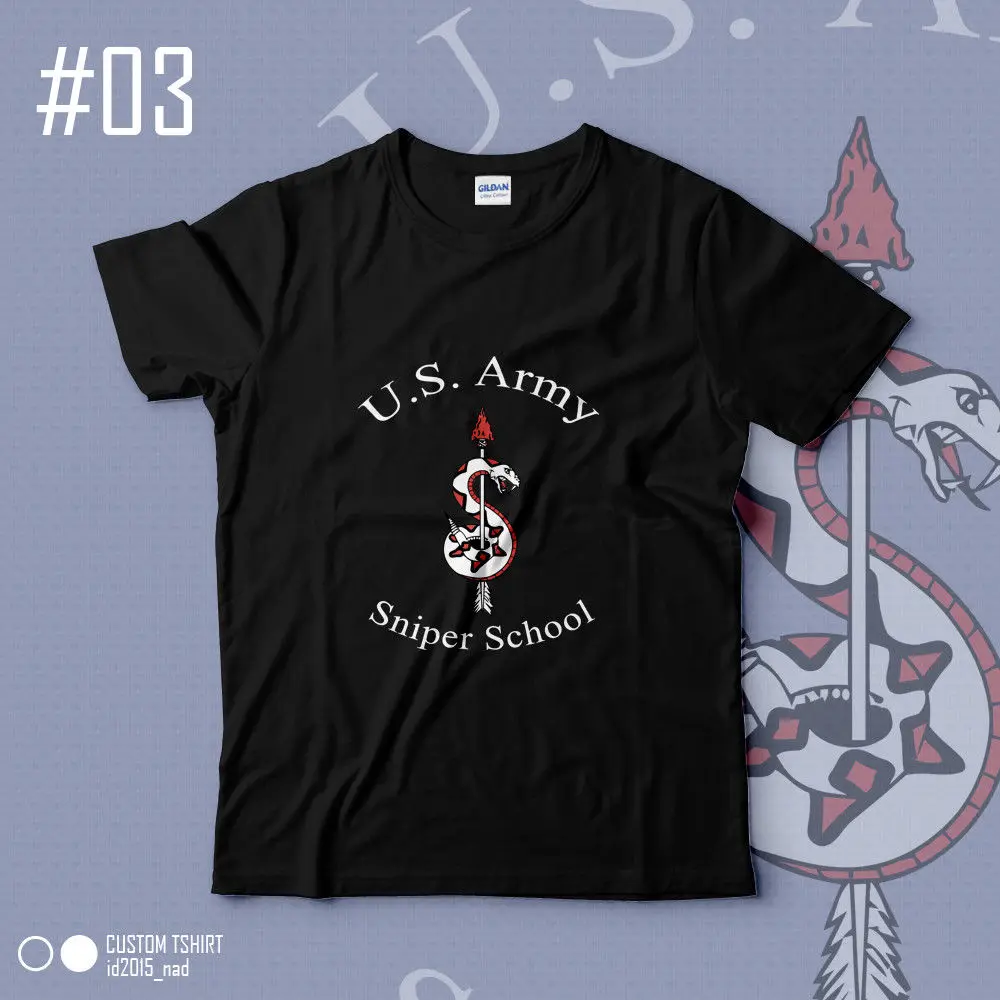 New US Army Special Force Sniper School Fort Benning Custom T Shirt S