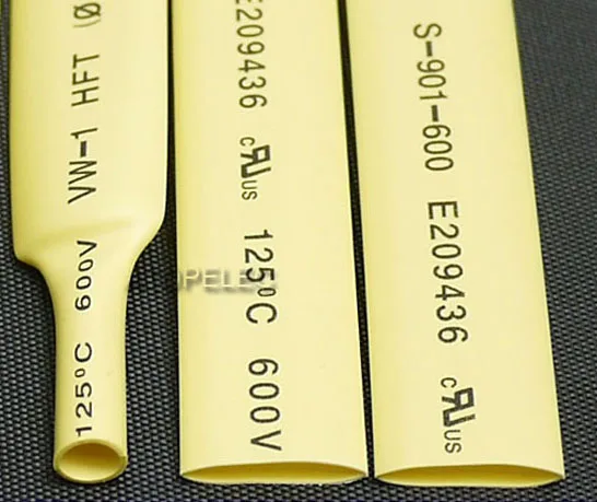 4ft length of Polyolefin 19mm 2:1 Heat Shrink Tubing in Green and Yellow 
