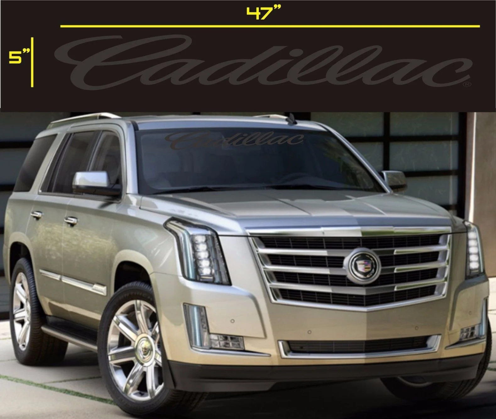 Виниловая наклейка на лобовое стекло CADILLAC ESCALADE для стайлинга автомобилей