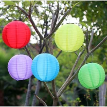 Outdoor Garden Solar Fairy Lights LED Festival Lanterns Hanging China Celebration Lamp 7 colors Landscape Lighting Waterproof