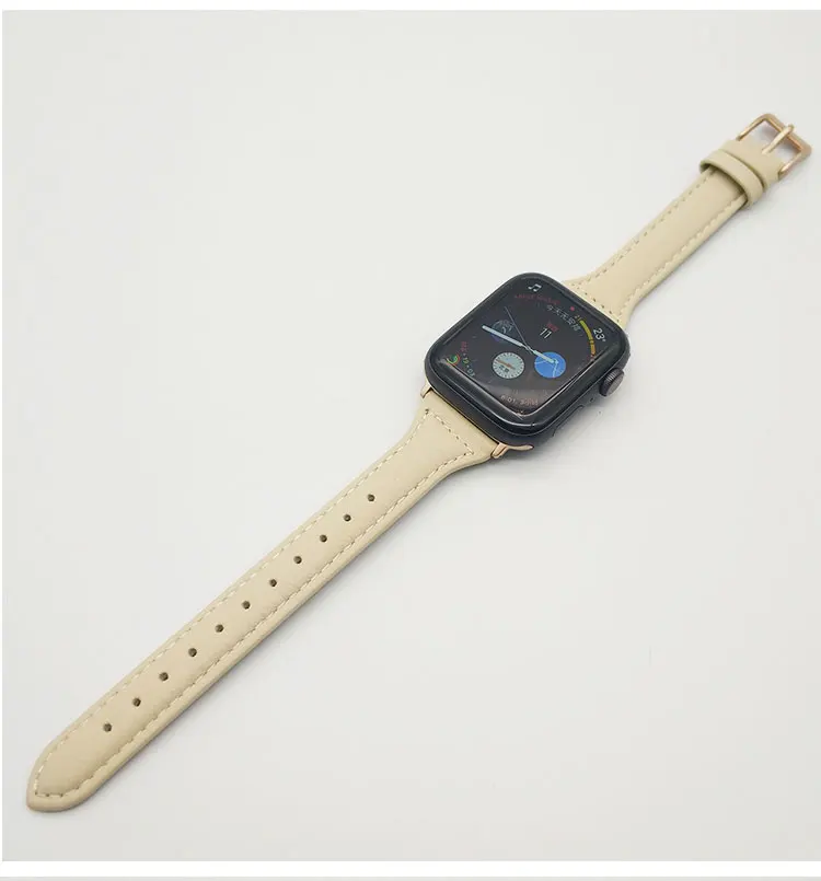 AKGLEADER новые T Форма тонкий ремешок для Apple Watch Series 4 40 мм 44 мм кожаный ремешок для apple Wath 1 2 3 ремешок