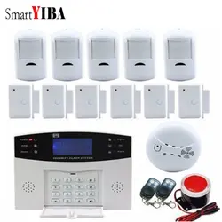 SmartYIBA Беспроводная SMS вызов домашняя охранная система GSM сигнализация Голосовая подсказка 99 + 7 Проводная/Беспроводная Защита зон домашняя