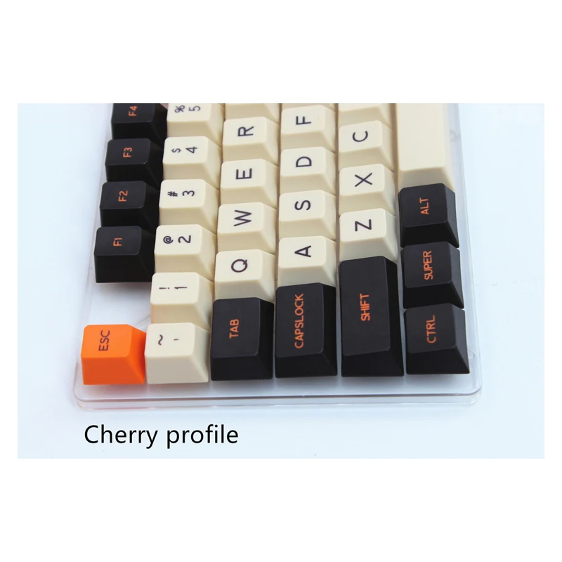 Английская версия, сублимированный краситель, Keycap, большой углерод 124, DIY, брелки PBT, вишня, оригинальная высота, Keycap для механической клавиатуры