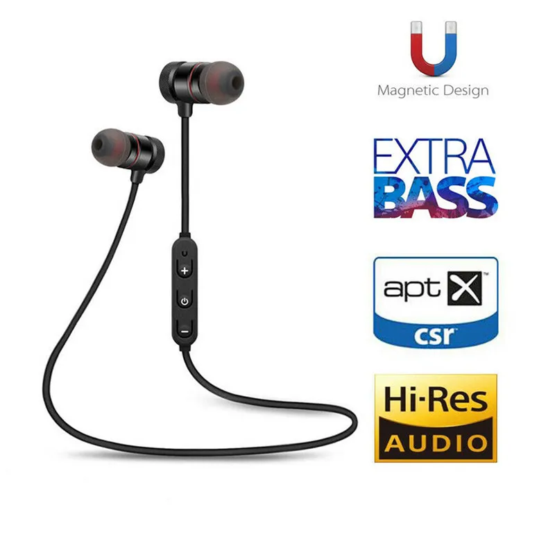 Magnetic Wireless+Wired Bluetooth In Ear Headset Stereo Bass Earbuds Sports Earphones Standby Time 150 h Magnetic Wireless+Wired Bluetooth In Ear Headset Stereo Bass Earbuds Sports Earphones Standby Time 150 h