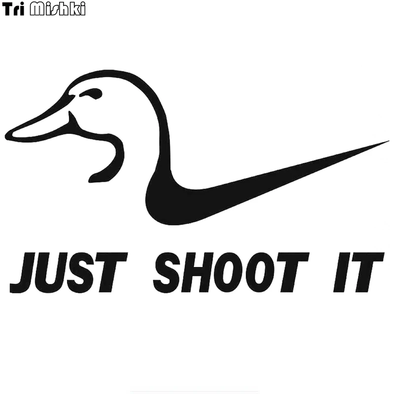 Tri Mishki Hzx668 12x20cm Just Shoot It Wild Goose Car Sticker Auto